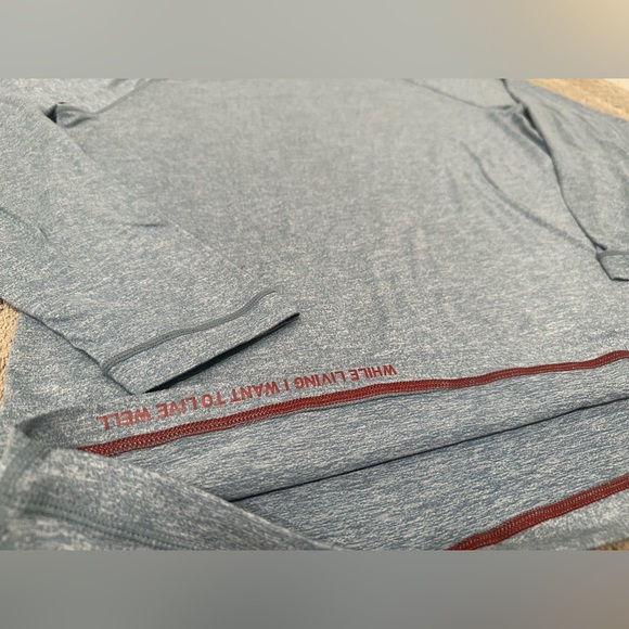 Rhône - Reign long sleeve - soft sweat-wicking - heather blue - Picture 3 of 5